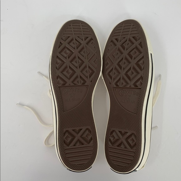 Converse Chuck Taylor low top canvas sneaker lace-up chevron ivory shoe new 10 - Picture 6 of 7